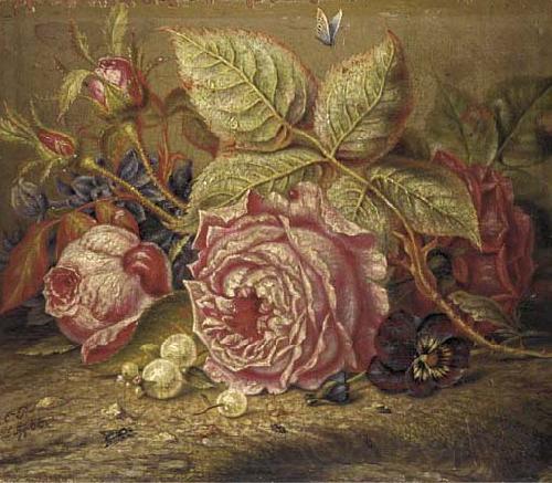 Pierre-Auguste Renoir a pansy and snowberries Spain oil painting art